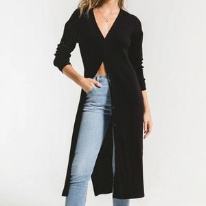 Light weight ribbed cardigan duster